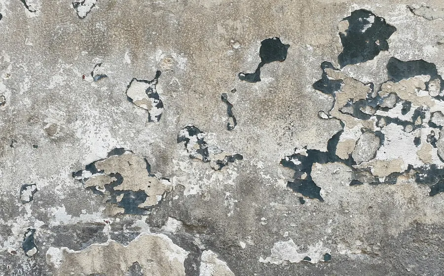 Muro con la pintura descascarada por la humedad